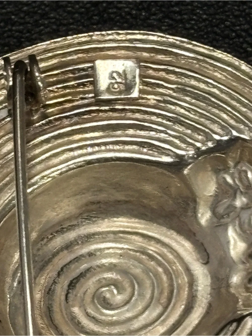 Sterling Silver Straw Hat Brooch - Elegant Women’s Accessory